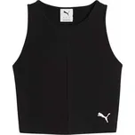 Dámské tílko Puma WARDROBE ESS RIBBED CROP TOP W černé 629765-01 - M | UK 11 | US 12