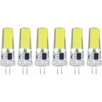 Žárovka LED ŽÁROVKA G4 220 V 9W COB 500 LM BÍLÁ, SADA 6 KS