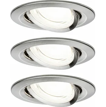 Svítidlo PAULMANN LED vestavné svítidlo Nova Coin 3ks sada kruhové 84mm 50° 3x2,8W 230V 4000K kov kartáčovaný