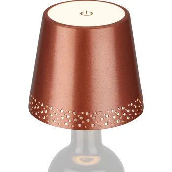 Lampička BRILONER Nabíjecí stolní lampa, 11 cm, 2,6W, 280lm, měď BRILO 7485013