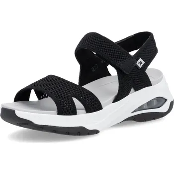 Dámské sandále DÁMSKÉ SANDÁLY RIEKER W3152-00 ČERNÁ Barva: Černá, Velikost: 37