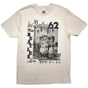 Pánské oblečení Merch The Beatles: The Beatles Unisex T-shirt: 1962 (sand) (large) L