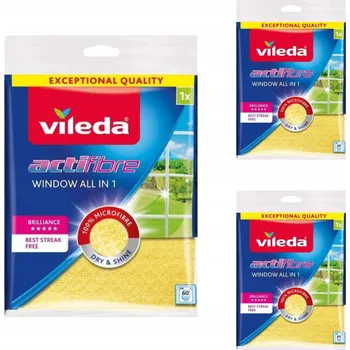 Utěrka Vileda Actifibre utěrka na okna bez Hadřík , savá, 1 Ks 36x32 cm
