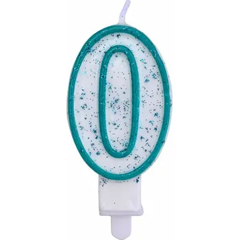 Dortová svíčka MZ Svíčka na dort třpytivá 0 - tři barvy Barva: Modrá