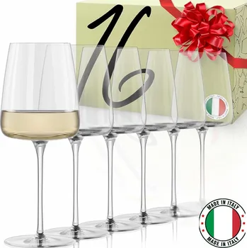 Sklenice Skleničky na bílé víno, skleničky na vodu 1600 bezbarvých 450ml 6 ks