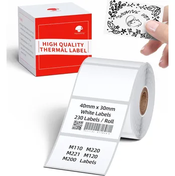 Speciální papír Náhradní samolepící štítky do tiskárny Phomemo M150 Hranatý / 40 × 30 mm (140 štítků/role)