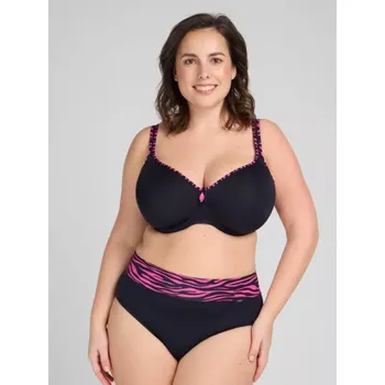 Dámské plavky 92258 - plavkové kalhotky Triola, XL, černo - růžová