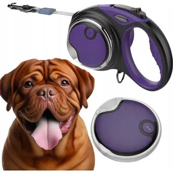 Vodítko pro psa VODÍTKO PRO PSA automatická Svinovací páska 5 m do 50 kg DOGNESS XL + LED SVÍTILNA