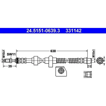 Brzdová hadice Brzdová hadice ATE 24.5151-0639.3