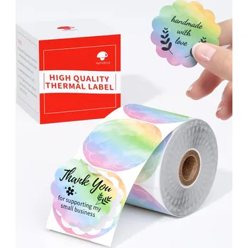 Samolepící etiketa Náhradní barevné štítky do tiskárny Phomemo M250 Duhové vícebarevné (50x50mm)