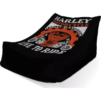 Sedací pytel Sablio Sedací vak Lounge Harley-Davidson Live to ride - 80 x 95 x 50 cm