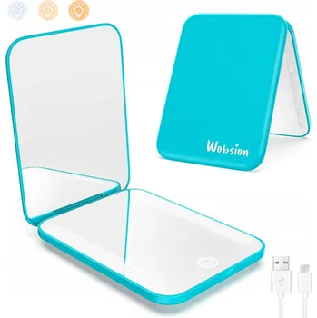 Kosmetické zrcátko LED kapesní kosmetické zrcátko na make-up se zvětšením