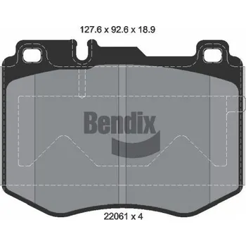 Brzdová destička Sada brzdových destiček, kotoučová brzda BENDIX Braking BPD1280