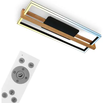 BRILONER CCT stropní svítidlo, 84 cm, 50W, 5000lm, černá BRI 3769015