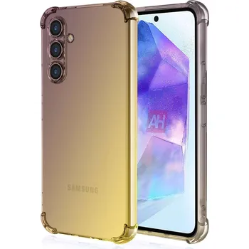 Pouzdro na mobilní telefon Kryt Samsung A55 Shock duhový purpurovo-žlutý (obal neboli pouzdro na Samsung A55)