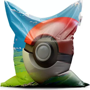 Sedací pytel Sablio Sedací vak Classic Pokemon ball Krajina - 150x100 cm