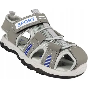 Chlapecké sandály Permani dětské sandály textilní šedé velikost 25
