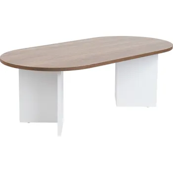 Konferenční stolek Konferenční stolek TORLON, vlašský ořech/bílá + vyzvednutí ZDARMA