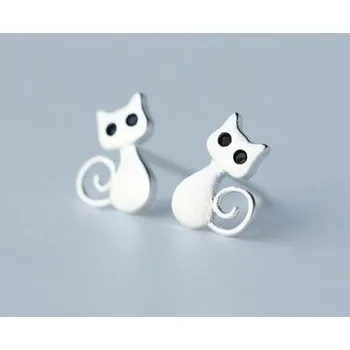 Náhrdelník KOČKA - náušnice (STŘÍBRO 925) 1 pár ŠP/A925
