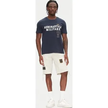Oblečení a móda Aeronautica Militare Šortky z materiálu 251BE041CT1122 Écru Regular Fit 56