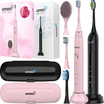 Elektrický zubní kartáček 2x Elektrický Zubní Kartáček na zuby OMEO +365 Classic + Teeth&Face