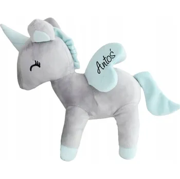 plyšák Plyšový Jednorožec L - Šedo-mentolový - Melootka