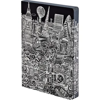 Diář Nuuna, Tečkovaný zápisník Graphic Cities London 120 g/m² L 256 stran - Formadore