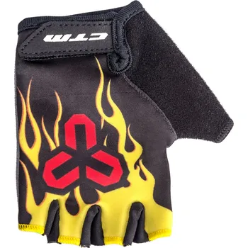 Cyklistické rukavice Rukavice CTM detské, OHEŇ, XS