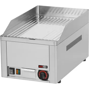 Kuchyňský gril Grilovací deska 32x48 elektrická chromovaná rýhovaná stolní 230