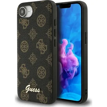 Pouzdro na mobilní telefon Zadní kryt GUESS Peony Script Logo MagSafe pro iPhone 16e black