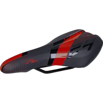 Sedlo na kolo Sedlo CTM detské Willy, čierne, tmavo- červený pásik, 24''