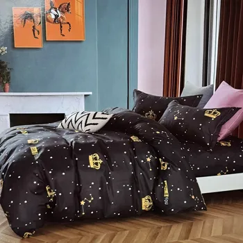 Povlečení Numberoplus Bavlněné povlečení na dvoulůžko + prostěradlo ZDARMA - King gold