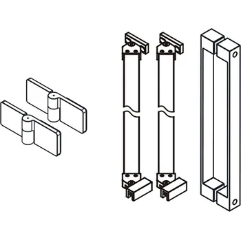 TRINITY komponenty dveří s boční stěnou, chrom, pravé