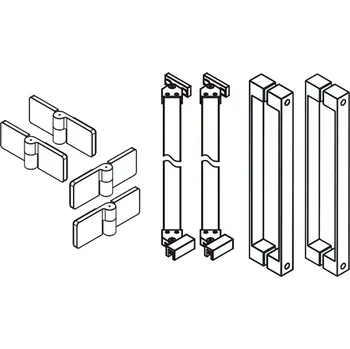 TRINITY komponenty dveří pro rohový vstup, zlato mat