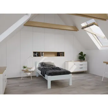 Postel Jednolůžková celomasivní postel Antony, 80x200 cm, Buk, BKR 9