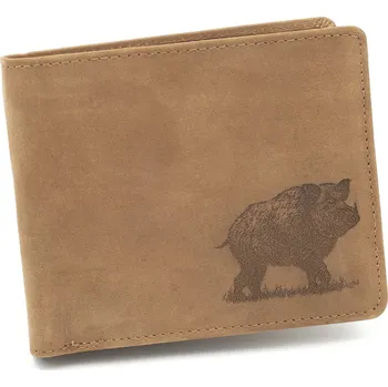 Peněženka Kožená peněženka TETRAO divočák ležatá