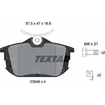 Brzdová destička Sada brzdových destiček, kotoučová brzda TEXTAR 2354901