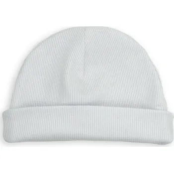 Čepice Rostoucí dětská čepice z žebrovaného úpletu bílá 1m-1r