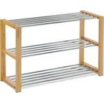 Vikio Botník 3 chromované police přírodní ABK107PR-12 ZA AKČNÍ CENU