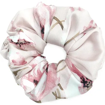 Scrunchie růžová květovaná