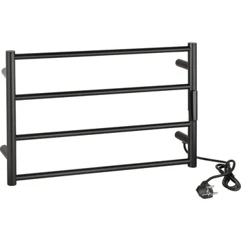 Radiátor Bemeta Elektrický sušák ručníků 560x90x370mm, 63W, nerez, černá 704151080