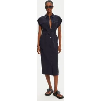 Dámské šaty Patrizia Pepe Košilové šaty 2A2870/A573-C789 Tmavomodrá Regular Fit 44