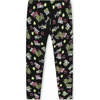 Dívčí kalhoty DÍVČÍ LEGÍNY černé Kugo TM6208