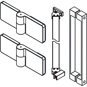 Sprchová vanička TRINITY komponenty pro dveře do niky, chrom, levé