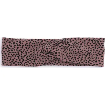 Čelenka Dětská překřížená čelenka z úpletu růžový gepard 7m-5r