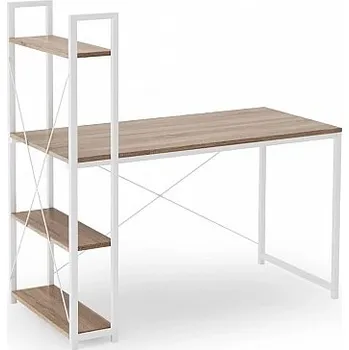 Psací stůl PC stůl NAVIK Varianta: bílá kov/dub sonoma