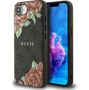 Telefonní příslušenství Zadní kryt GUESS 4G Flowers Print MagSafe pro iPhone 16e black
