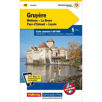 Kümmerly Frey/Hallwag vydavatelství mapa Gruyére 1:60 t. (č. 16) laminovaná