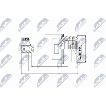 Sada kloubů, hnací hřídel NTY NPZ-KA-309