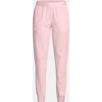 Dívčí kalhoty Dívčí tepláky Under Armour UA Rival Woven Jogger 1384207-647 Růžová YLG